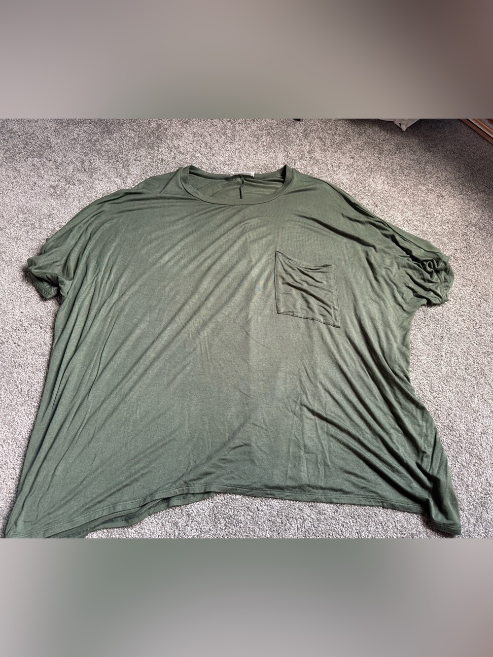 Oversized army green top